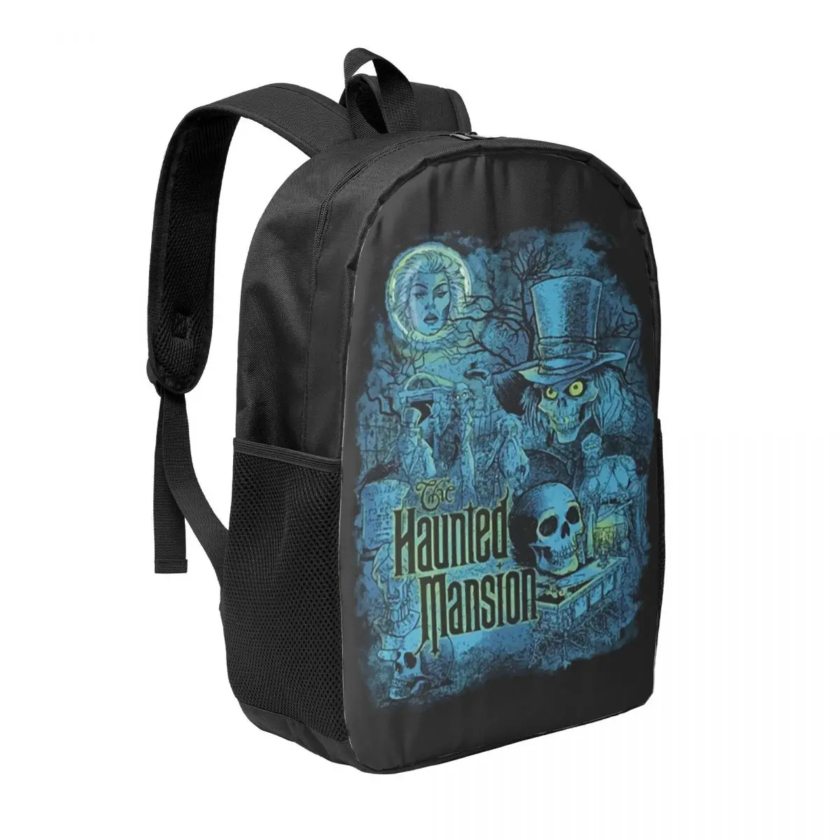 Custom Halloween Haunted Mansion Skull Laptop Backpack Men Women Fashion Bookbag for College School Students Bag