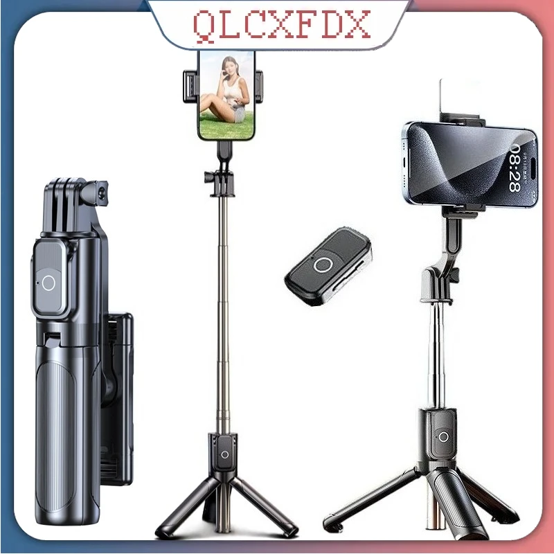 

Беспроводная Bluetooth-палка для селфи, выдвижная, портативная, с дистанционным управлением, складной штатив-трипод, совместима с iPhone и Android