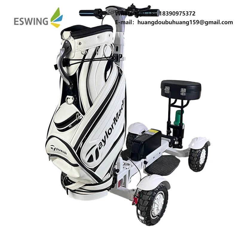 

Одноместный электрический гольф-кар на 4 колесах, моторизованный, 2400 Вт, алюминиевый, сертифицированный CE, запас хода 30 км, мини-гольф-кар для взрослых