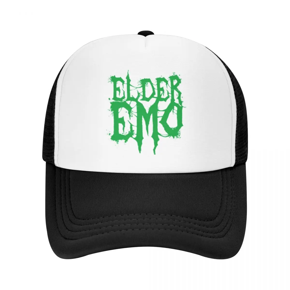 Gorra de béisbol de malla para hombre y mujer, gorro de malla con Cierre trasero de rejilla, color verde, estilo de banda de Metal, nueva tendencia