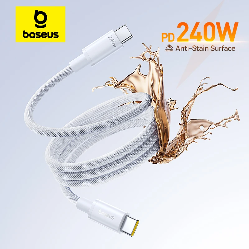 Image of Baseus 240 W Kabel Typ-C Schnellladedatenkabel USB-C auf USB-C Graphene PD QC Quick für MacBook Pro für iPhone 17 16 Samsung