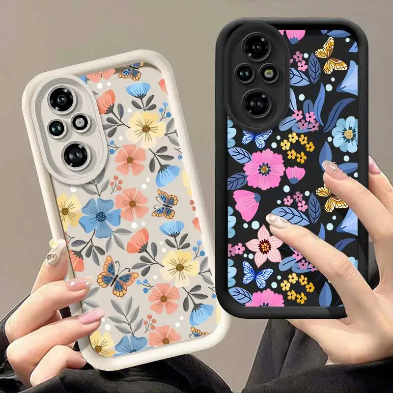 200 Butterfly and Flower Sky Eye Ladder Phone Case For Honor 90Lite 70Lite X50i 50 50SE X40i X30 X9A X9 9X X8 X7 X6 X5 Cover