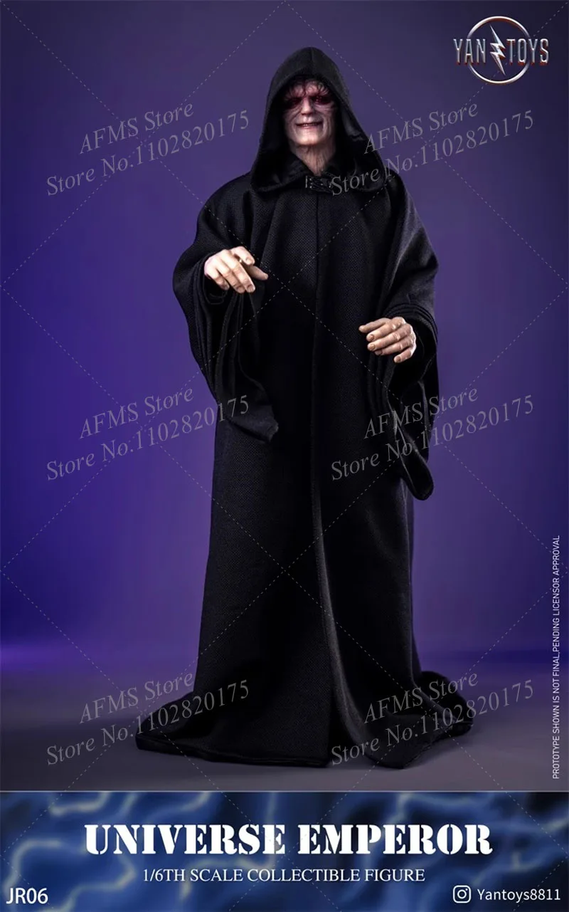 IN STOCK Yantoys JR06 1/6 Men Soldier Universal Emperor Star Wars Black Sith Emperor 12Inch Action Figure Model Collection