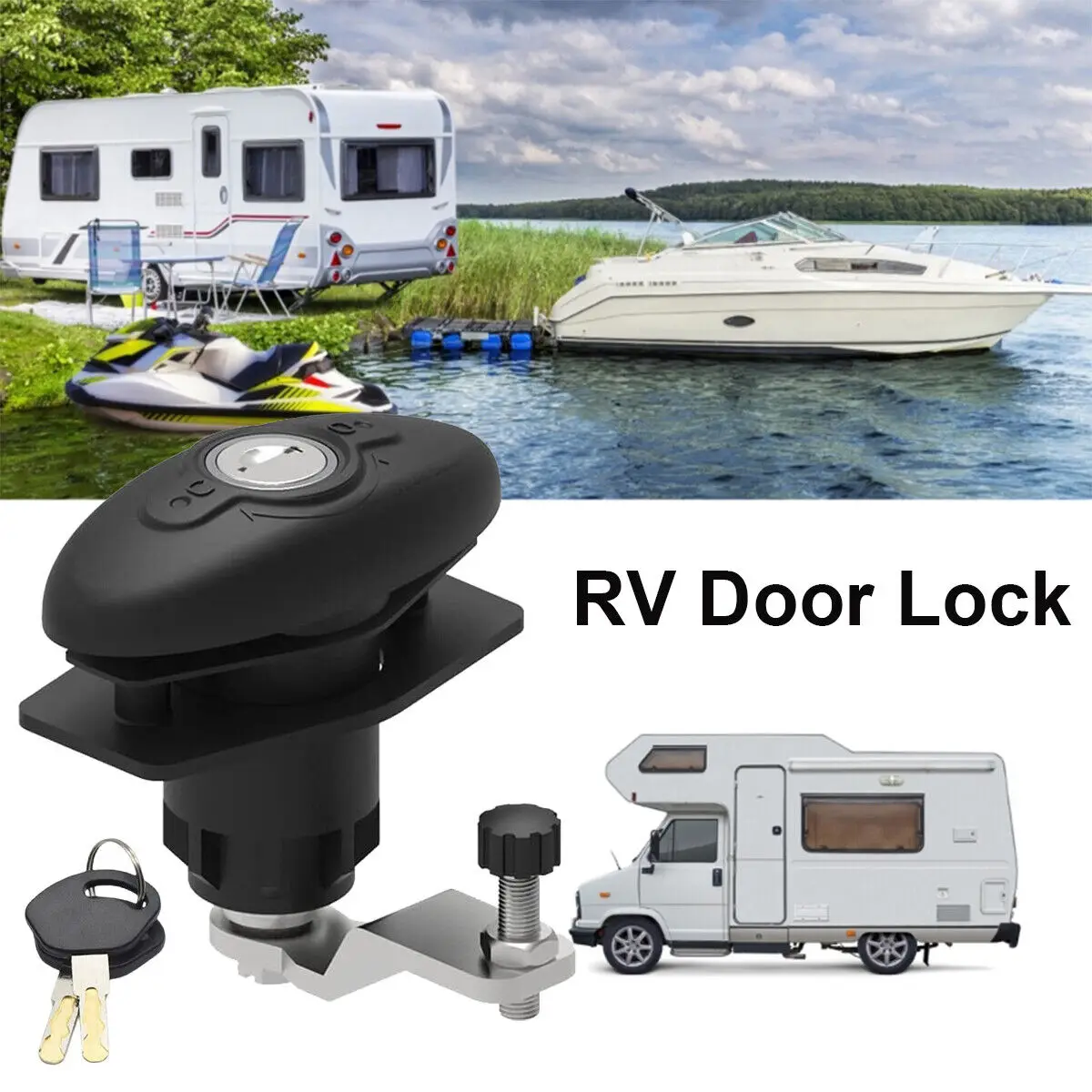 Rv Door Lock T Handle Latchs Lock Cabinet Drawer Lock For Caravan Motorhome Truck Rv Trailer Pickup Truck Yacht Cruise Ship New