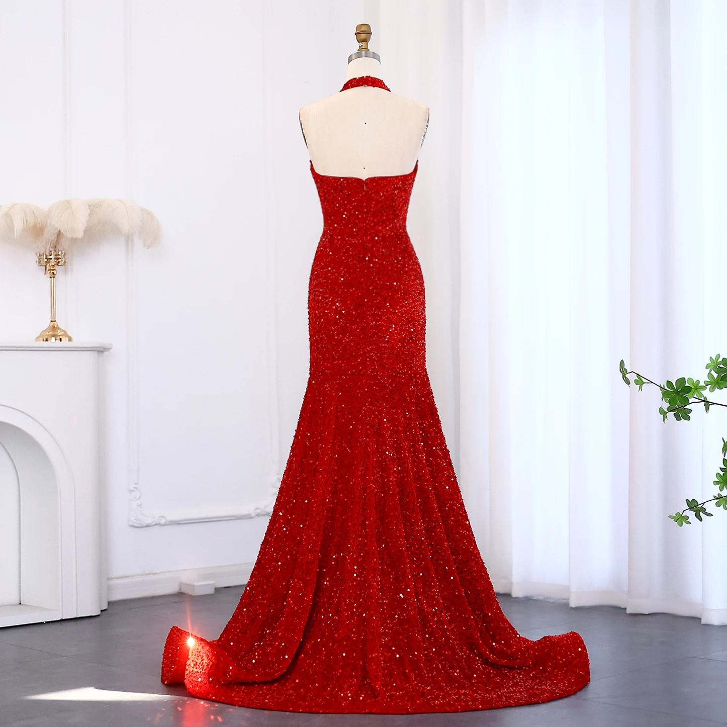 シャロンは言った-黒人の女の子のためのスパンコールのついた赤い人魚のウエディングドレス、誕生日パーティー、カスタマイズされた、キラキラ光る、sh007,2025