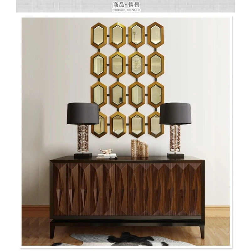 Neoclassical mirror decoration Entrance mirror Makeup wall decoration Hanging mirror Modern wall decoration