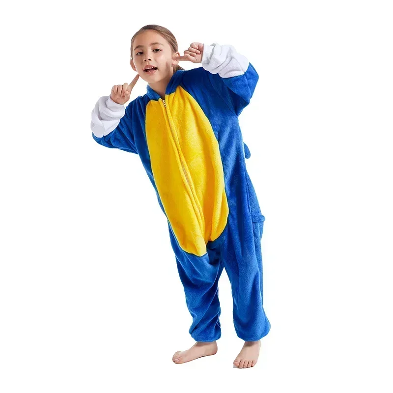 

Kawaii Cartoon Winter Sonics Baby Rompers Costume Flannel Girls Boys Toddler Infant Clothes Kids Newborn Baby Pajamas Clothes