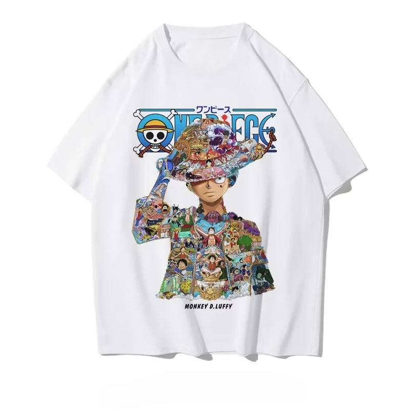 

ONE PIECE анимированная мужская и женская свободная верхняя одежда с короткими рукавами и принтом Саурона Чоппы с круглым воротником