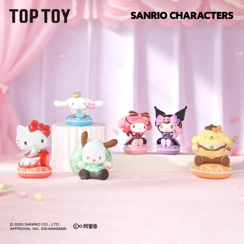 

TOP TOY Sanrio Family Sweetheart Candy Series Blind Box Cute Kuromi Hello Kitty Figure Children's Toy Ornament Birthday Gift