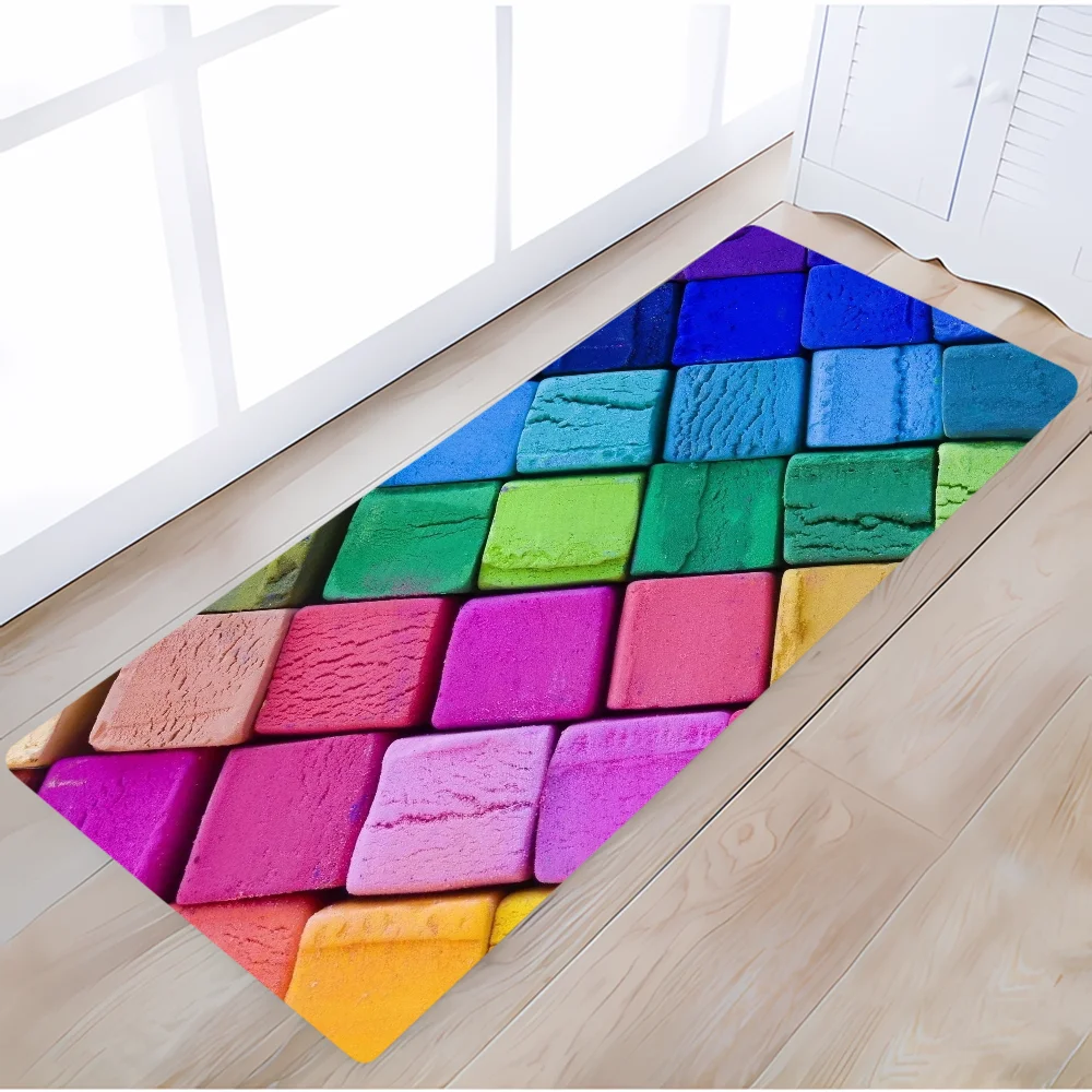 Entrance Mat for Hallway on the Floor Color Block Decoration Home Decor Items Bedroom Carpet Bath Mats Custom Customized Carpets