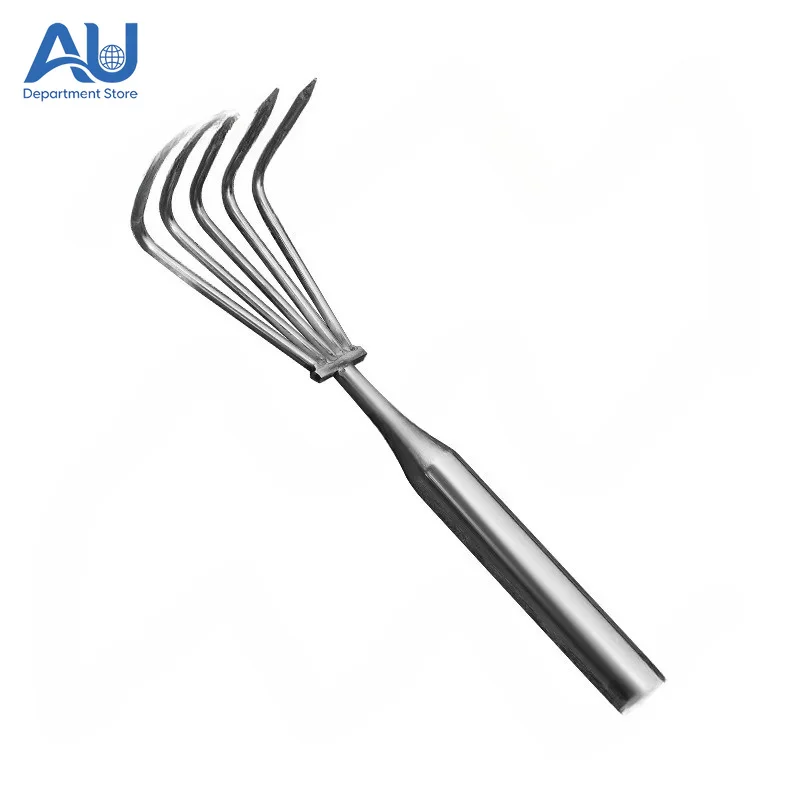 5PCS stainless steel soil loosening rake sea rake bonsai multi-tooth gardening flower planting tool