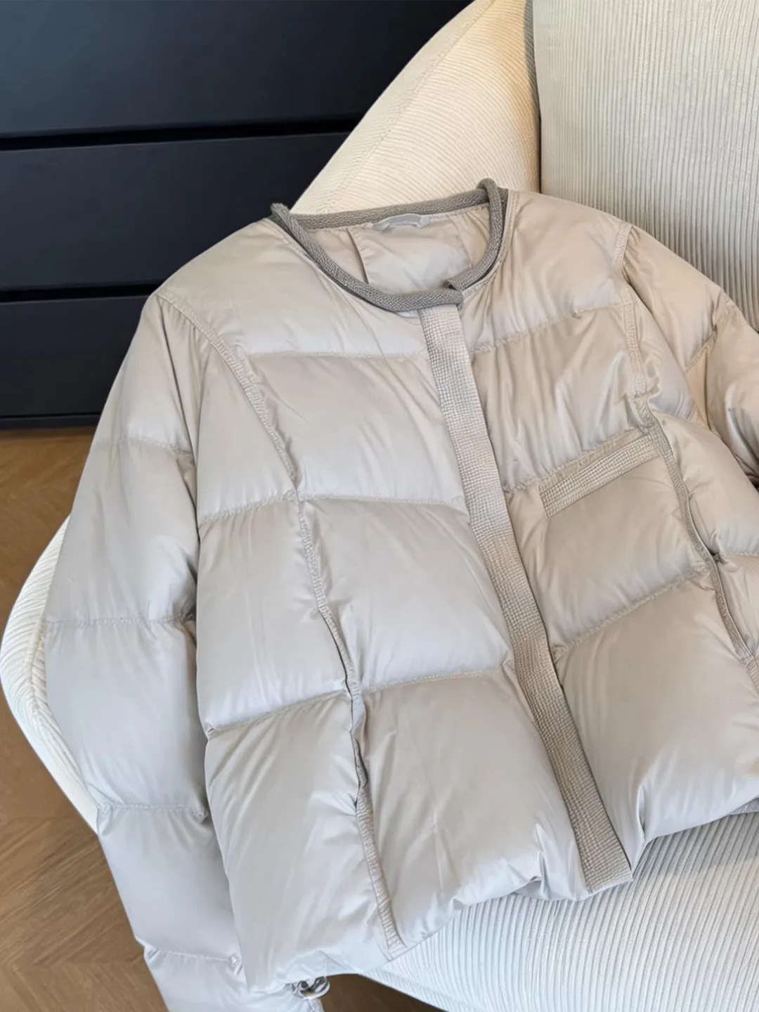 

Корейская утепленная хлопковая куртка свободного кроя для женщин, с круглым вырезом, теплая, легкая, новая модель для весны, осени и зимы