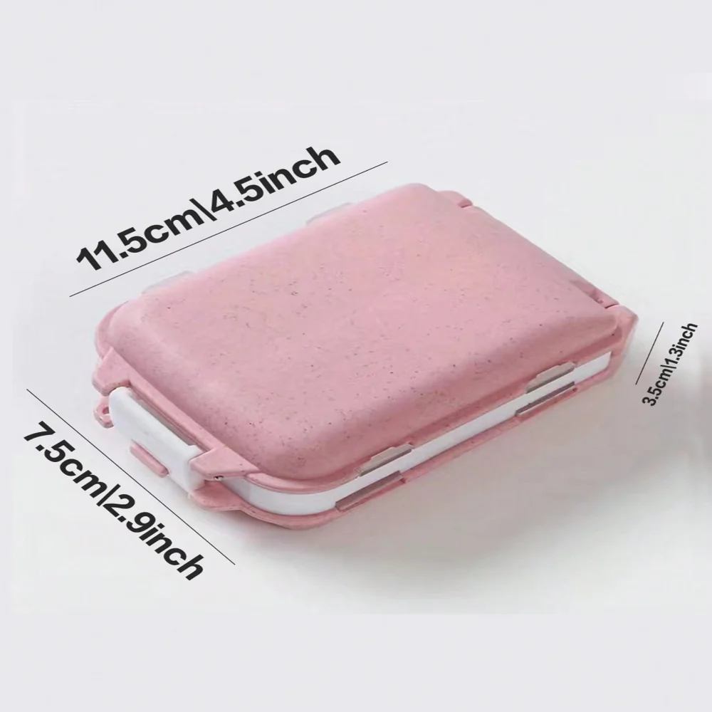 Organizador de pastillas portátil de 8 compartimentos para viajes, camping, caza - Contenedor de estuche para tableta a prueba de humedad