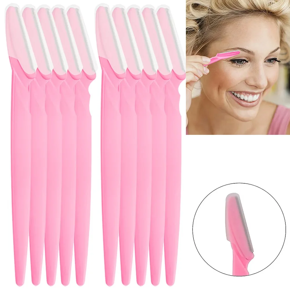 Zestaw brzytew do brwi 10/20 szt. Wielofunkcyjne brzytwy do twarzy dla kobiet, narzędzie do dermaplaningu, łatwe w użyciu ostrza do golenia, narzędzia do makijażu.