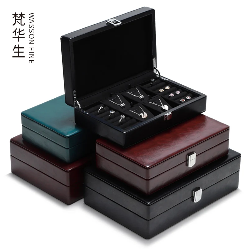 New Jewelry Storage Box Ring Necklace Pendant Ear Studs Pearl Treasure Box High end High Capacity Jewelry Gift Box