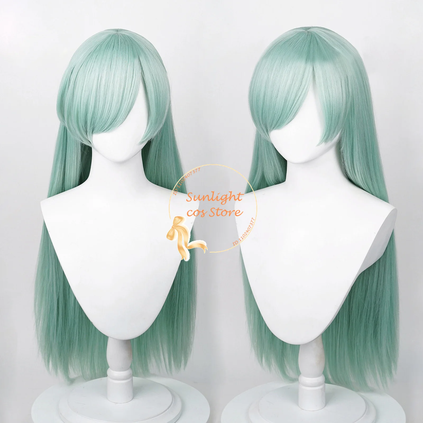 Anime Elizabeth Liones Cosplay Wig 80cm Long Cyan Wigs Women Cosplay Anime Wig Heat Resistant Synthetic Hair Role Play + Wig Cap