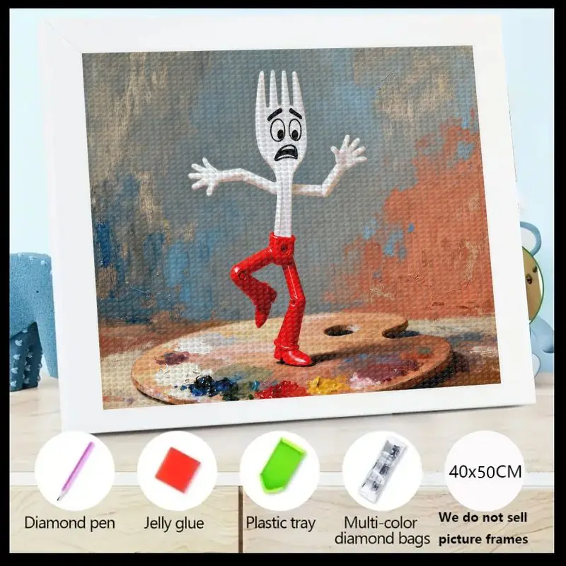 

1 шт., набор 5D алмазной живописи «сделай сам», полный дрель, забавный нарисованный Форми из истории игрушек, искусство персонажей из мультфильма на палитре художника, креативный