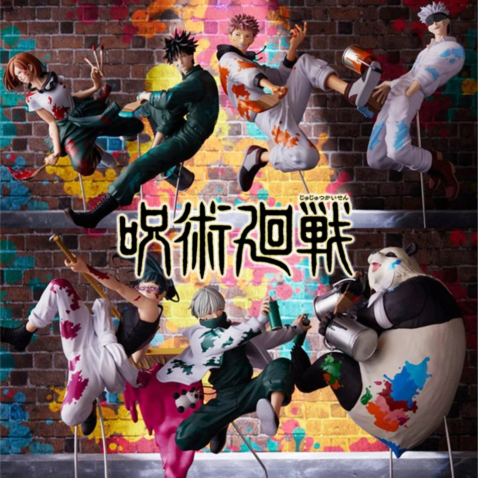 

In Stock Jujutsu Kaisen Graffiti Battle Anime Figures Gojo Satoru Fushiguro Megumi Pvc Model Collectible Toy Gift For Anime Fans