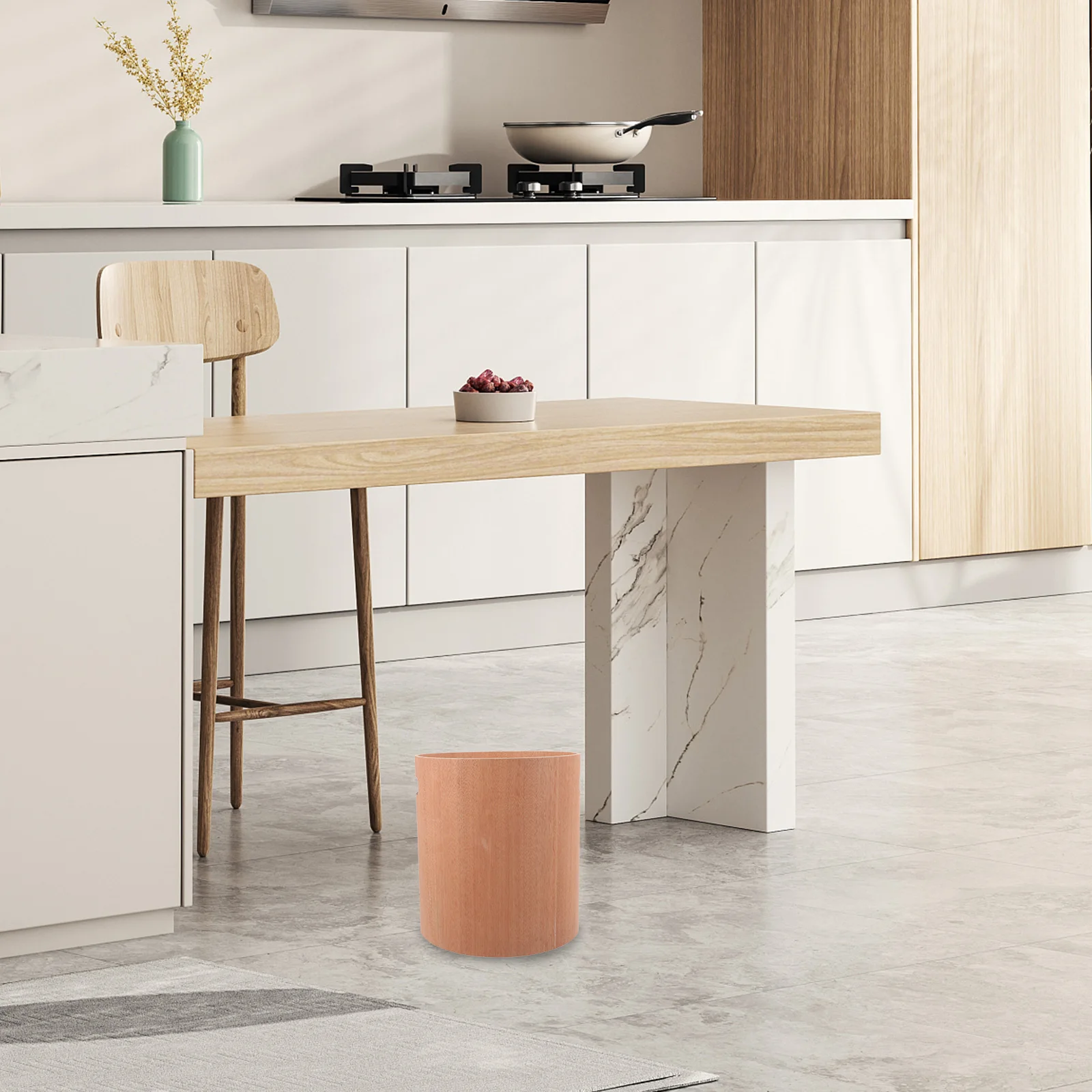 

Деревянный мусорный бак в японском стиле, мини-кухонный офисный мусорный бак, стол для спальни, маленькая мусорная корзина, съемная, легко чистится, большая