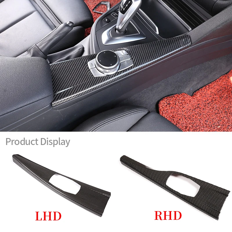 

For BMW 3 Series GT F30 F34 M3 M4 F80 F82 Real Carbon Fiber Car Central Control Multimedia Panel Frame Decoration Cover LHD/RHD