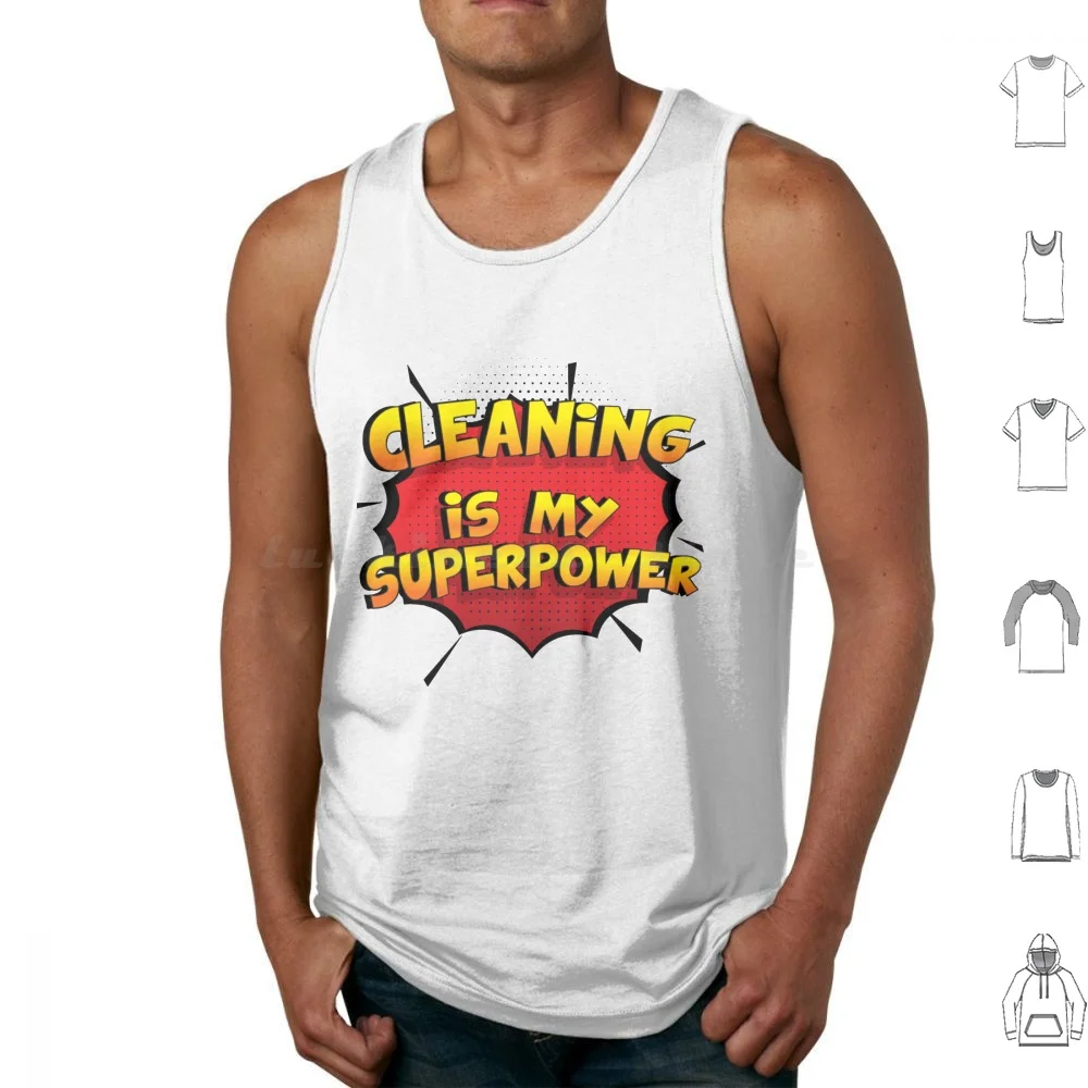 Cleaning Is My Superpower Tank Tops Vest Sleeveless Big Daddy American Rapper Hip Hop Halloween Digable Planets Blowout Comb