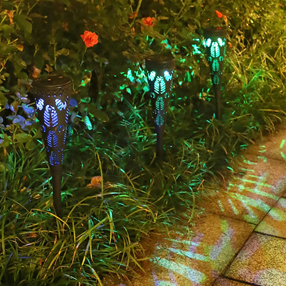 

4pcs Solar Lawn Lights LED Panel Power Outdoor L scape Yard Driveway Garden Path Lighting Fast Charging Long Lasting