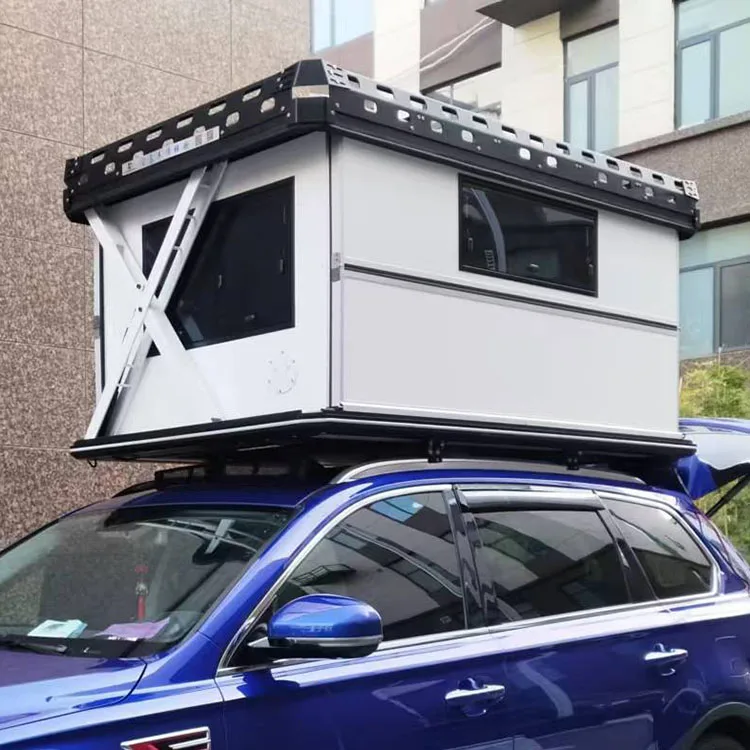 Hiperlion Electric Quick Setup Waterproof Side Window Open Hard Shell Roof Top Tent  for 4x4 Offroad Camping
