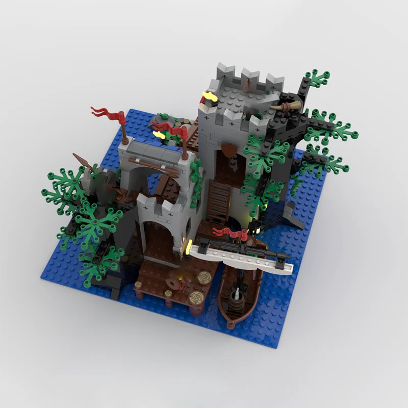 766 قطعة MOC Forestmen S Tower Castle Forestmen نموذج بناء اللعب كتل هدايا عيد الميلاد تجميع فكرة ذاتية الصنع عيد ميلاد التعليم #2