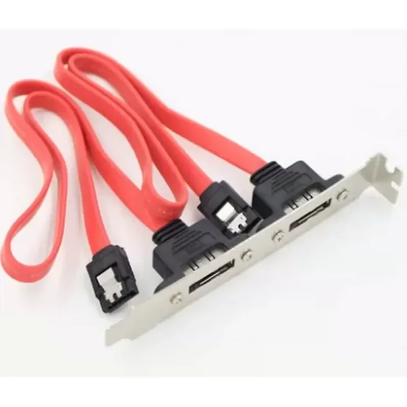 for Dual Port SATA to eSATA Baffle Cable SATA to ESATA Power Cable External eSATA Cable
