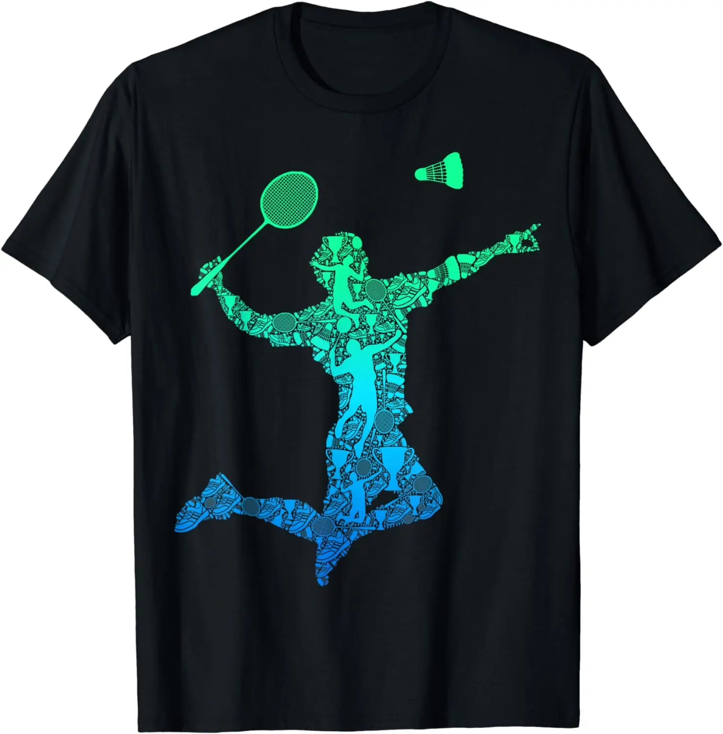 Badminton Player Shuttlecock Boys Kids Men Youth T-Shirt  Men Clothing Tops Graphic T Shirts Streetwear Camisetas