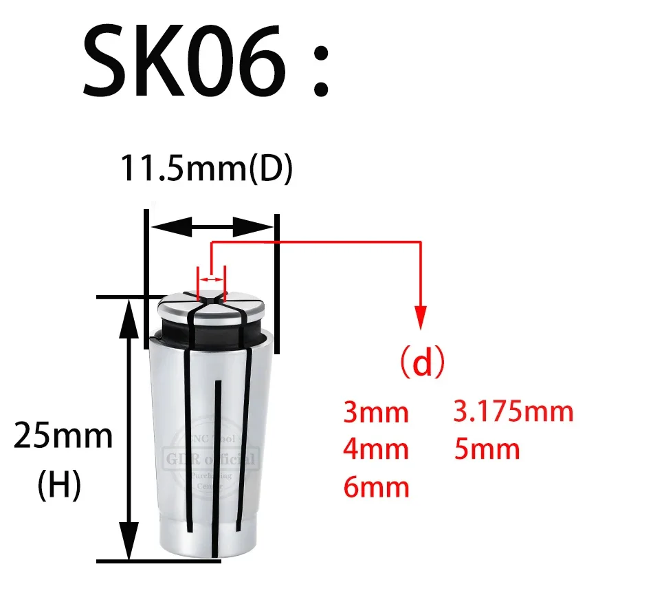 BT30 BT40 SK Spannzange SK06 SK10 SK13 SK16 SK20 SK25 SK Spannzangenfutter Hochgeschwindigkeitsfräser Spannzangenhalter Werkzeughalterung – Detail 9
