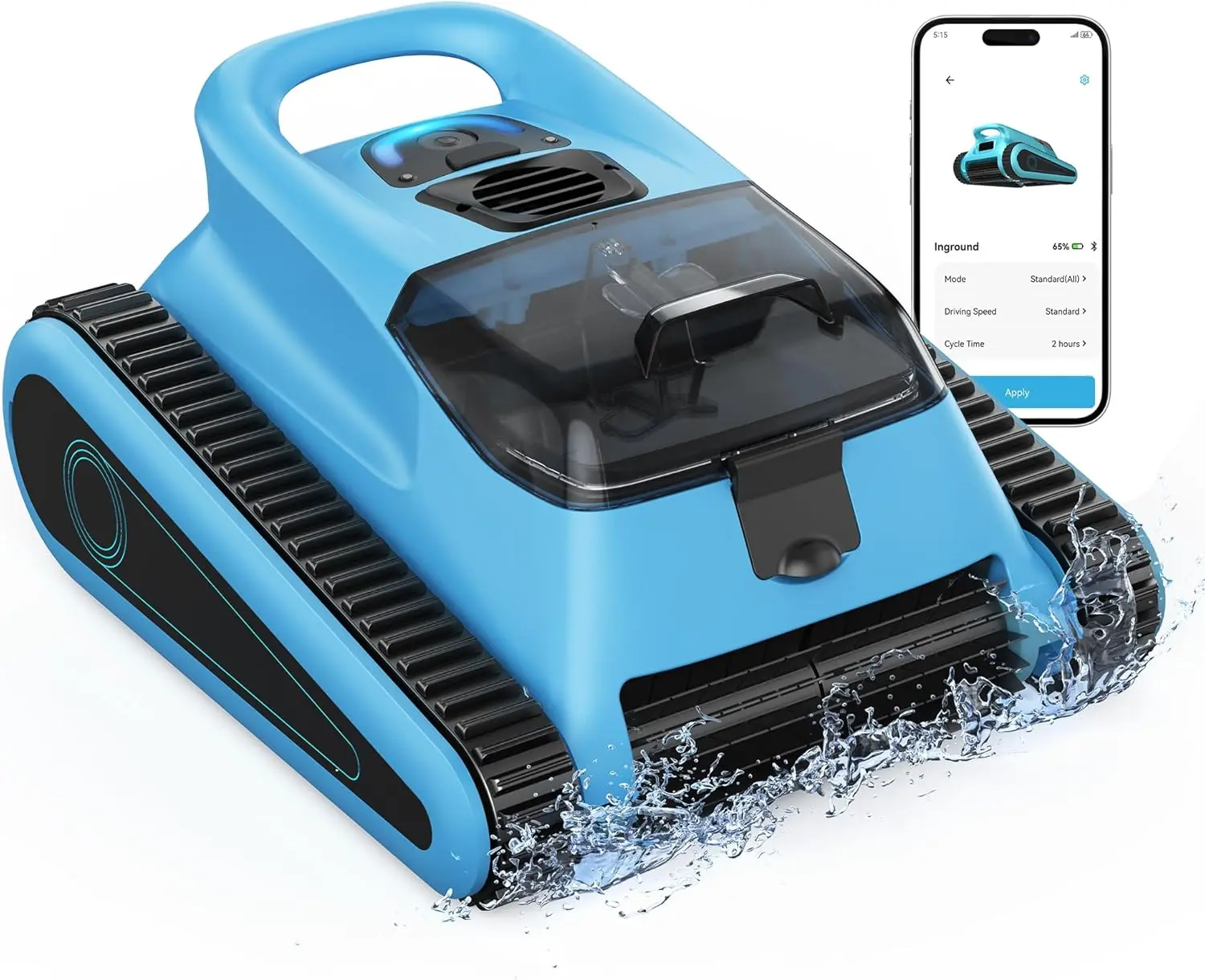 (2025 New) Cordless Pool Vacuum Robot with App Control, Wall & Waterline Cleaning,150 Mins Runtime, Smart Navigation, Robotic Po