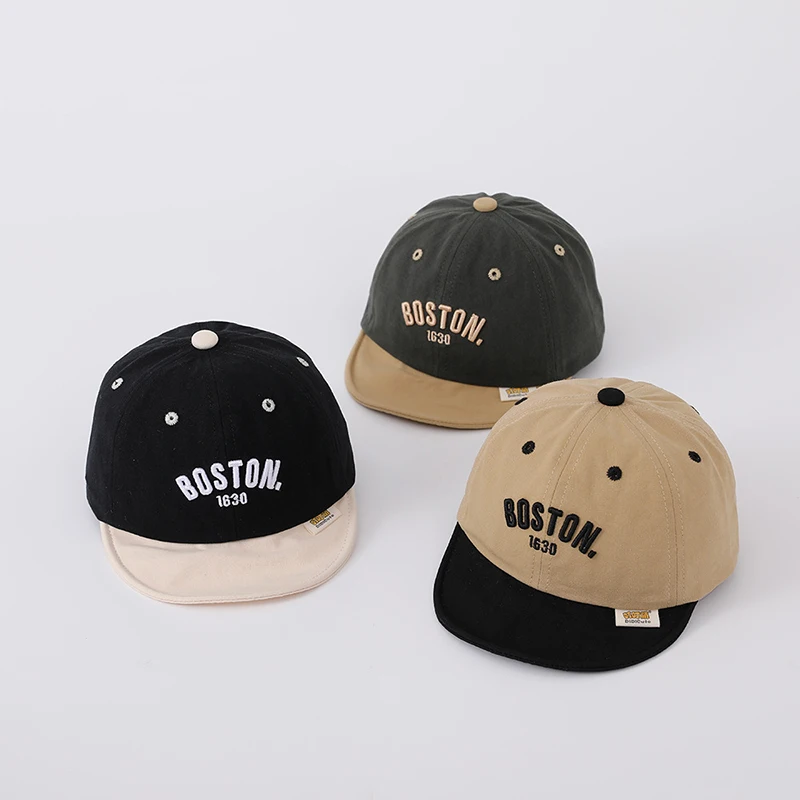 Korean Letter Toddler Boy Girl Baseball Cap  Embroidered Baby Cap Soft Cotton Summer Infant Peaked Hat