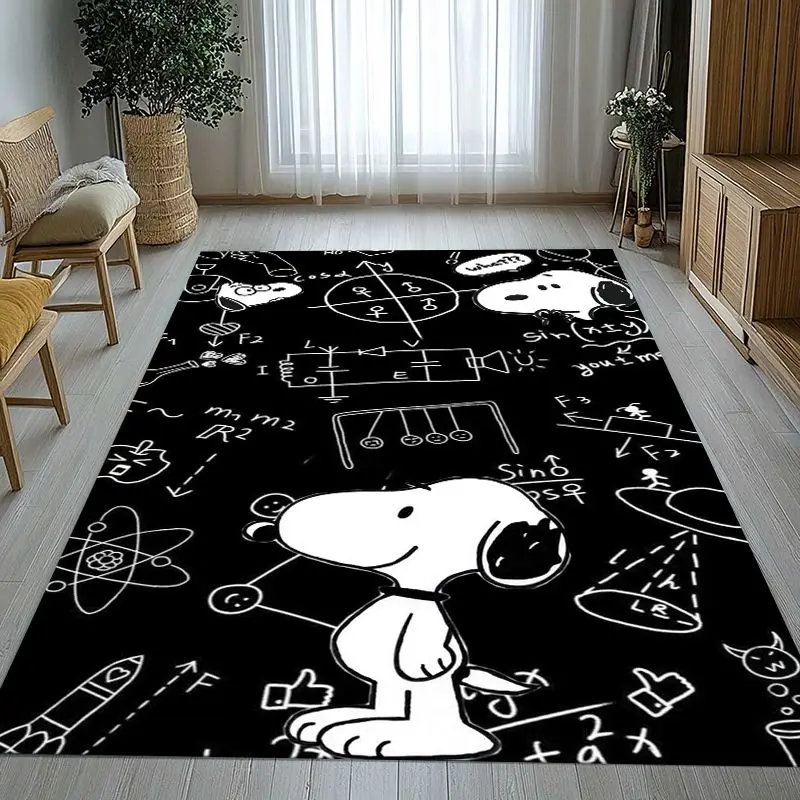 Funny S-Snoopys Dog Cartoon Area Rug,Soft Non-Slip Carpet Mat for Living Room Bedroom Playroom,Sofa Floor Rug,Home Decor Gift