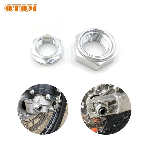Imagen 2 del producto OTOM motocicleta M18 delantero y M22 eje de rueda trasera tuerca tornillos de aluminio para YAMAHA YZF WRF KAWASAKI KXF KLX KX SUZUKI DR-Z RMZ