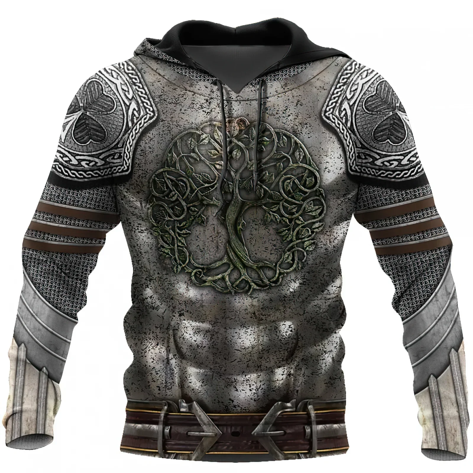 Knights Templar Men's Hoodie 3D Print Oversized Sweatshirt 2024 New Fashion Loose Jacket Pullover Casual Hooded Streetwear Tops