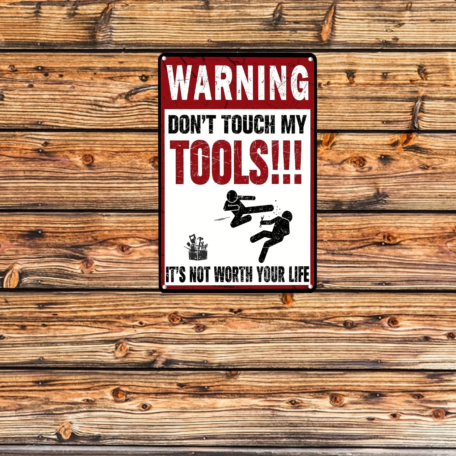 1pcs/2pcs Metal Sign, Warning 