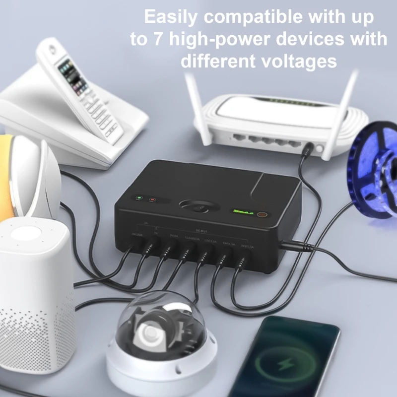 Emergencys Power Sources UPS Uninterruptible Power Supply USB 5V2A Output Port for Reliability Modem/Routers