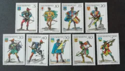 9 sztuk / zestaw nowych znaczków pocztowych San Marino 1973 Starożytne znaczki łucznicze Bugler MNH