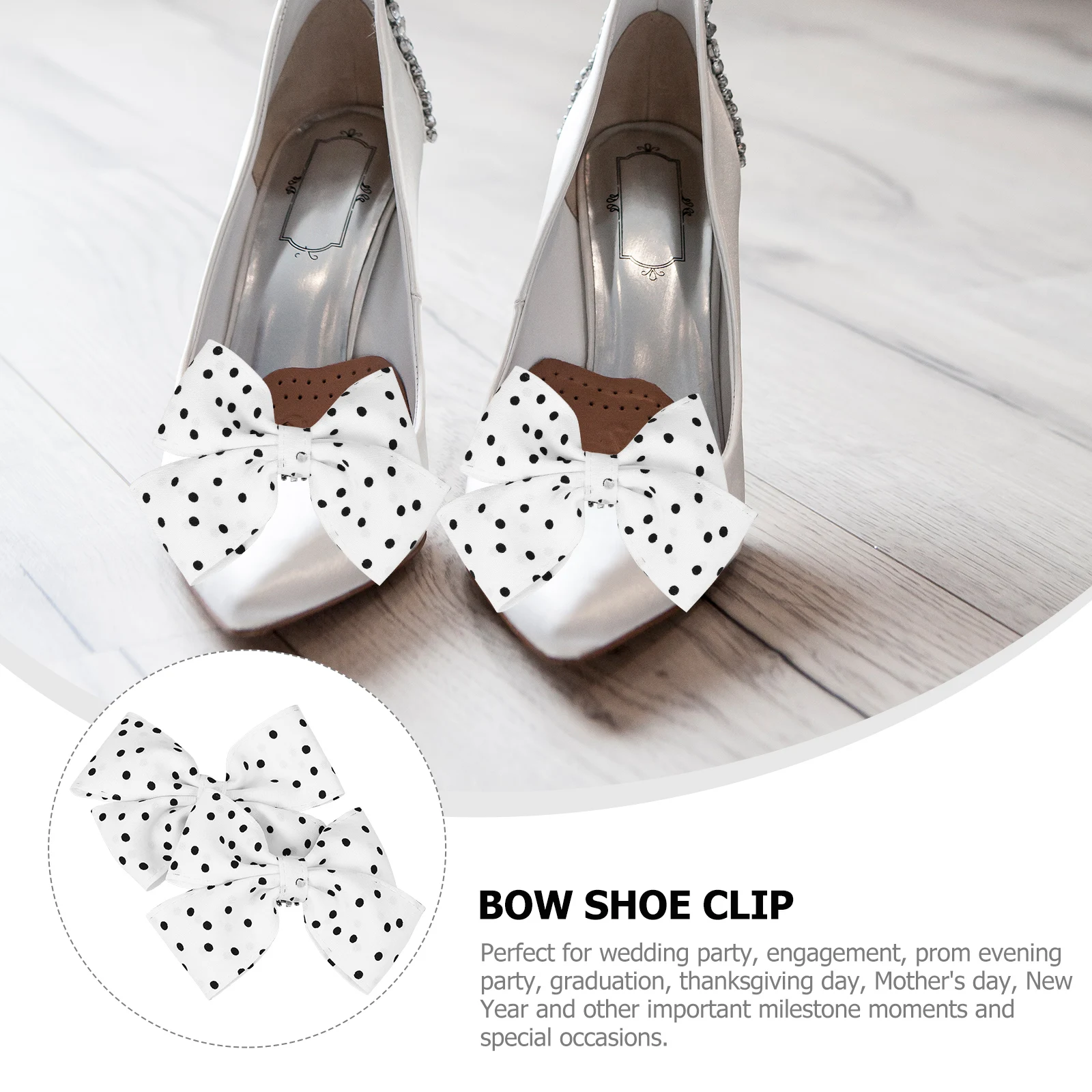 

Bow Shoe Buckle Wedding Heels Bridal Shoes Clip on Embellishments Buckles Clips Detachable Bowknot Shaped Accessories Bride