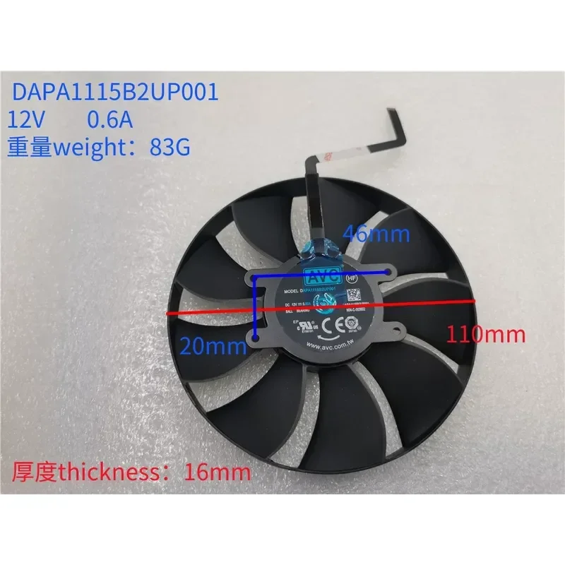 For NVIDIA RTX 4090 RTX 4080 RTX 3090 Ti Positive and Negative Graphics Card Fan