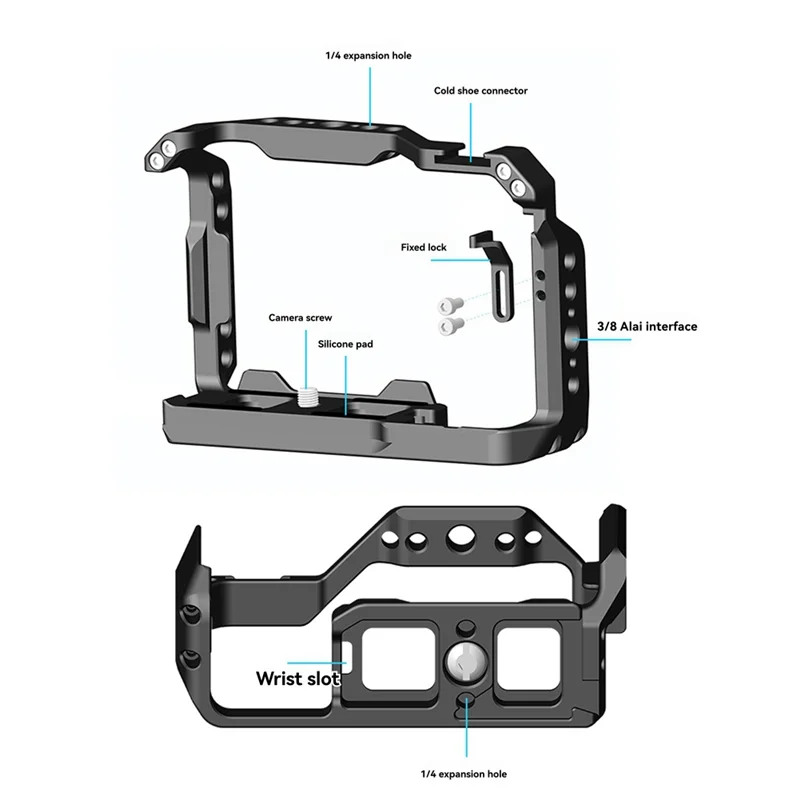 Y19A For Sony ZV-E10II Camera Cage Camera Cage For Sony ZV-E10II Live Broadcast Metal Expansion Stabilizer Accessories