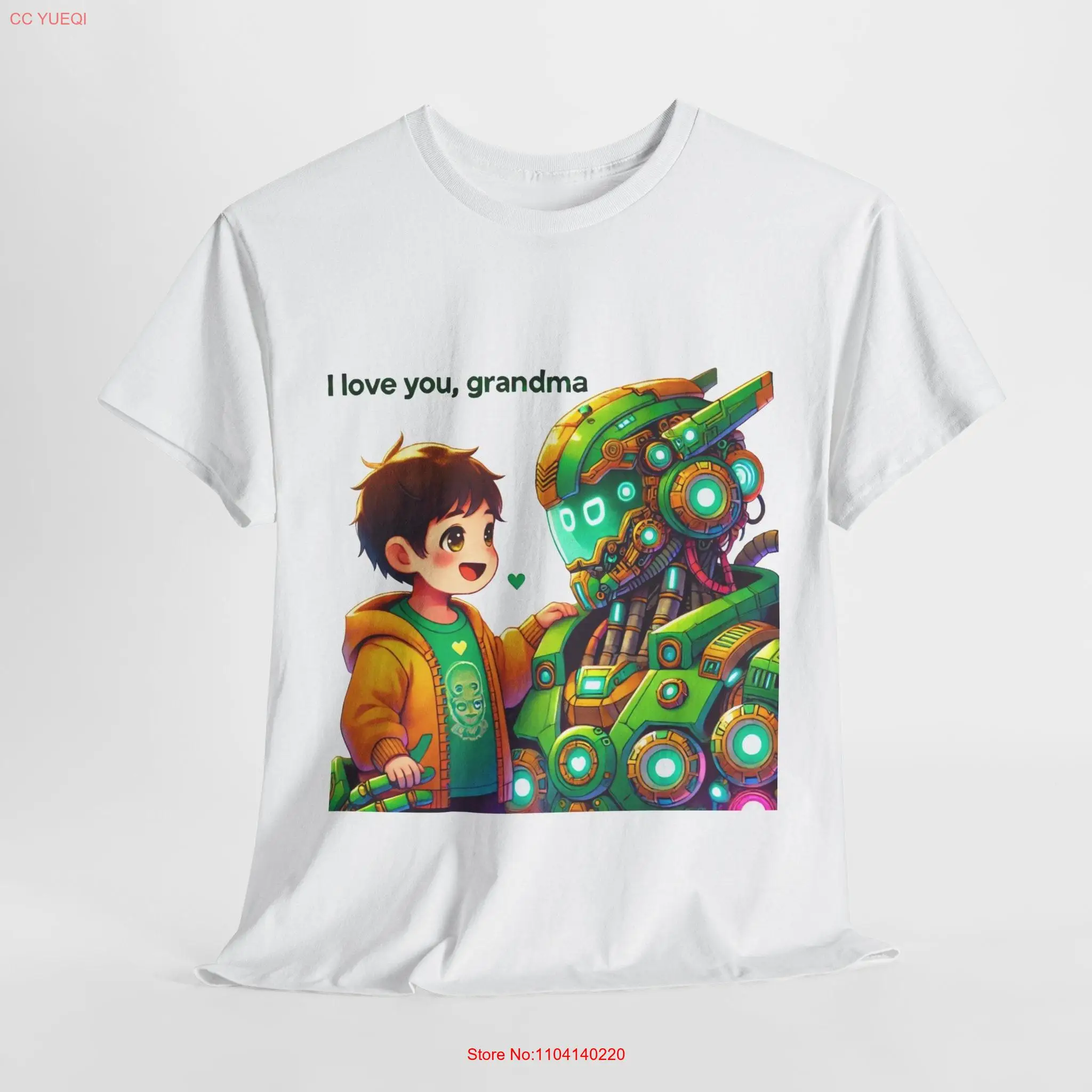 

Mecha Love I You Grandma Cyber Family T Shirt long or short sleeves