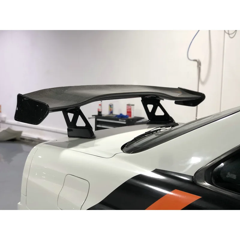 Piezas de coche de fibra de carbono para almacén de EE. UU., alerón trasero GT estilo nissan Skyline R34 TPS con soporte de aluminio