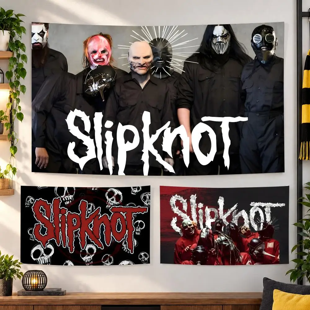 Rock Band S-Slipknot Tapestry Wall Hanging, Suitable For Living Room, Bedroom, Study, Party Home Decor Gift