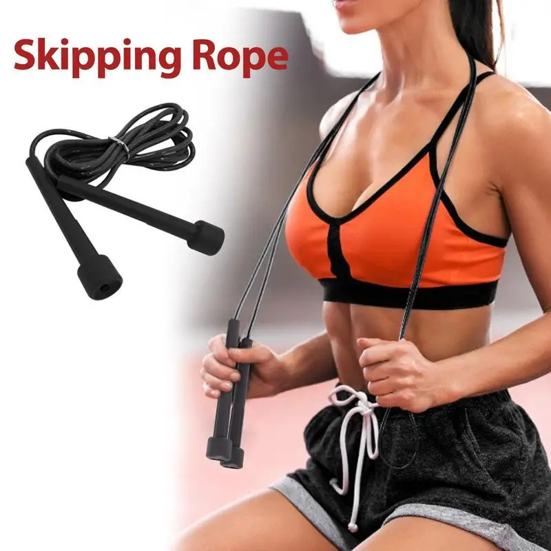 Jump Rope Rapid Speed Jumping Rope Skipping Rope Adjustable Sports Fitness Black Speed Jumping Rope Exercise Slim Body Fitness