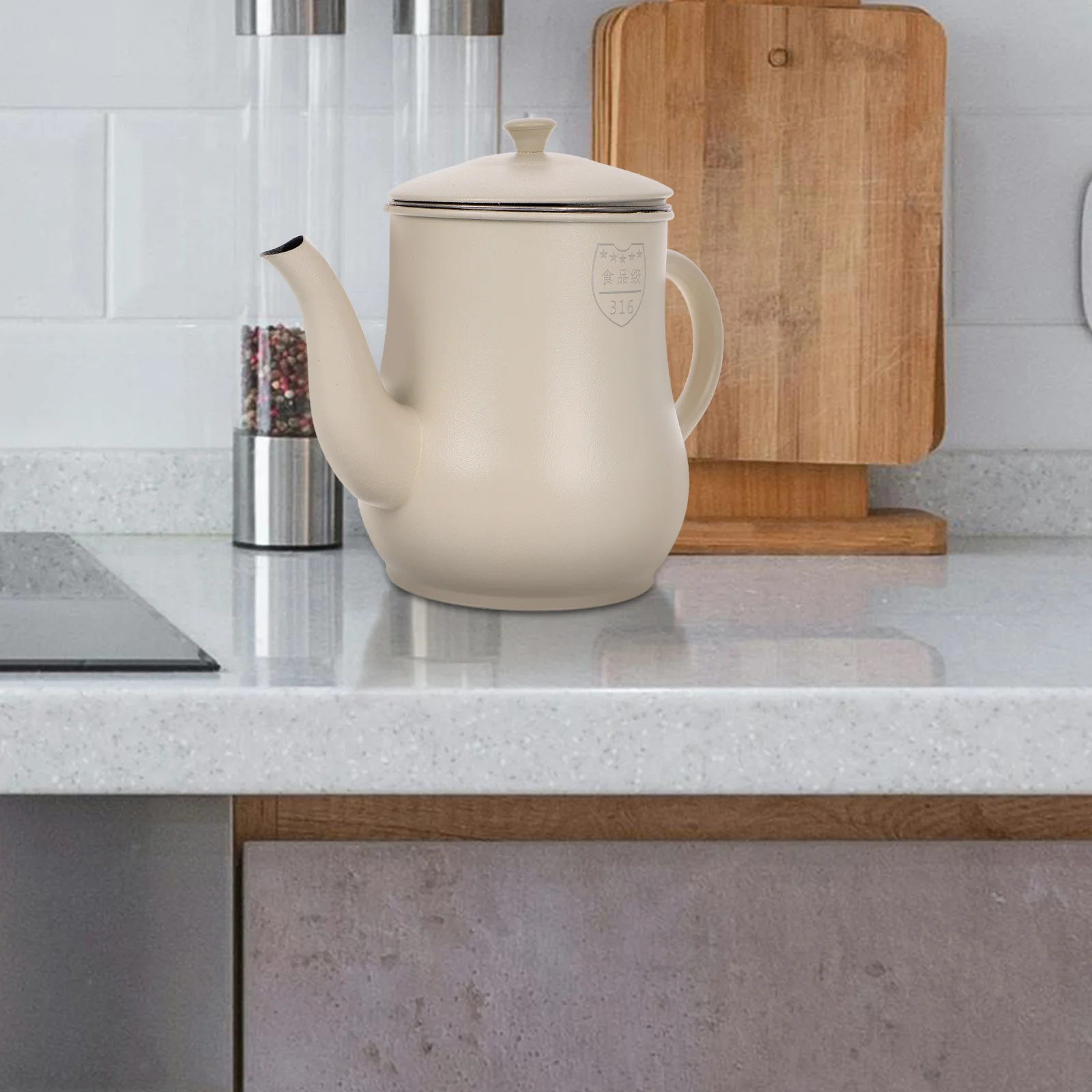 

Stainless Steel Filter Pot Thickened Food Grade Built-In Mesh Strainer Nonstick Draining For Healthier Cooking Grease