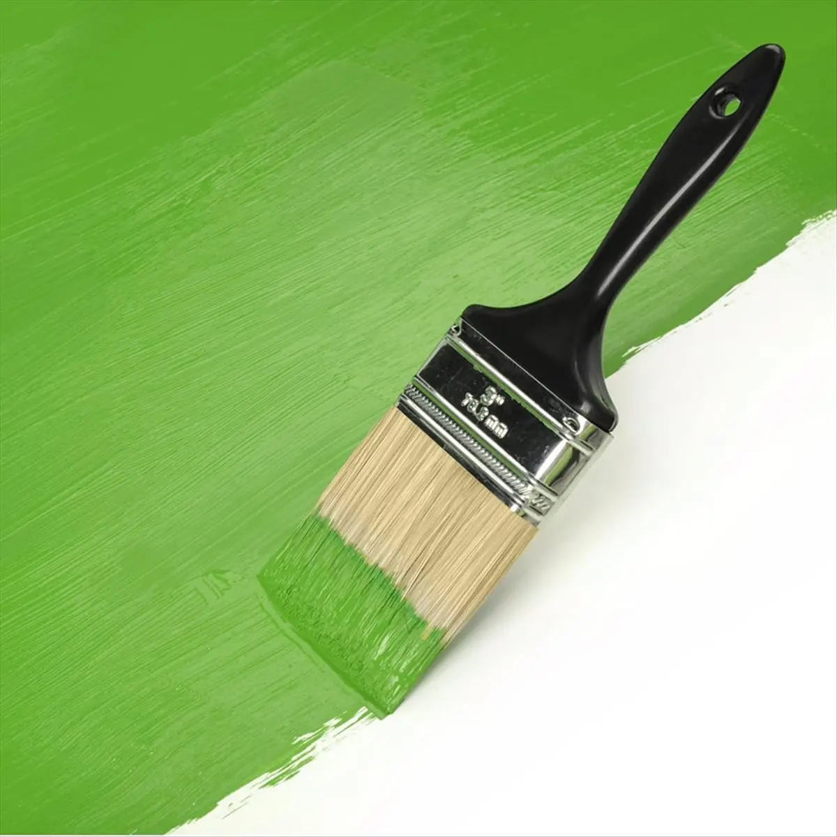 ABFW 3inch Flat Paint Brushes,Professional Paint Tools with Treated Plastic Handle for DIY Paint,Furniture,Fences,Wall Trim