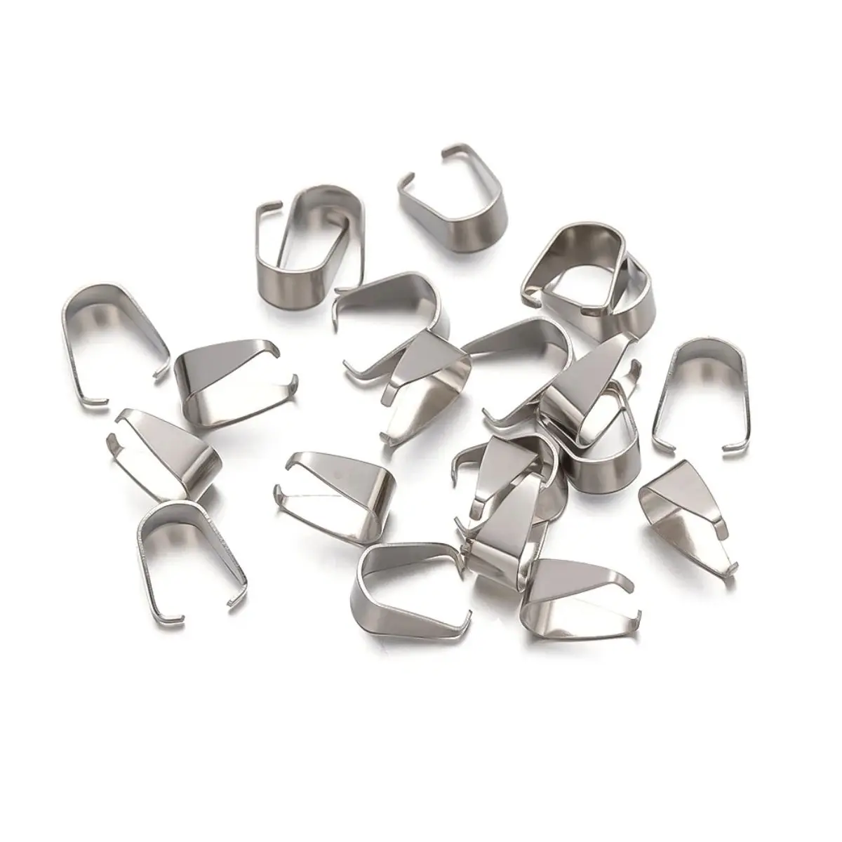 100Pcs Stainless Steel Melon Seed Clasp Pendant For Jewelry Making DIY Pendant Connectors Necklaces And Bracelets Accessories