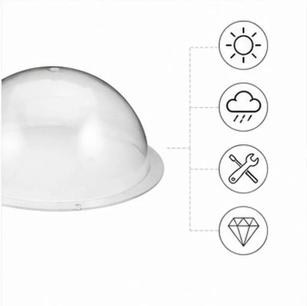 Community Landscape Light Cover 12 Inch Clear Acrylic Shatterproof Round Replacement Shade for Yard Park Pathway Lighting
